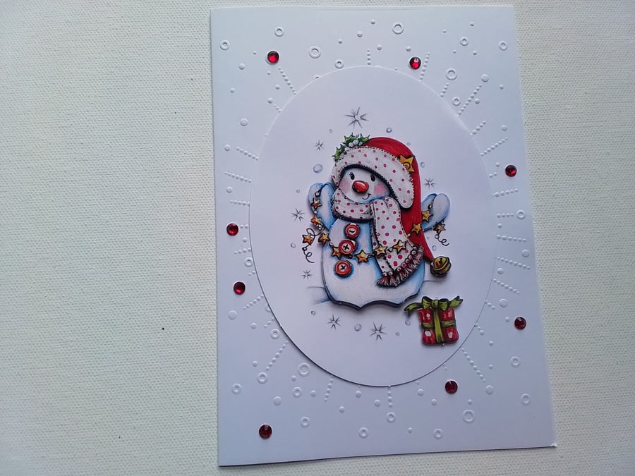 Christmas card. Decoupage Christmas card. Ref 224