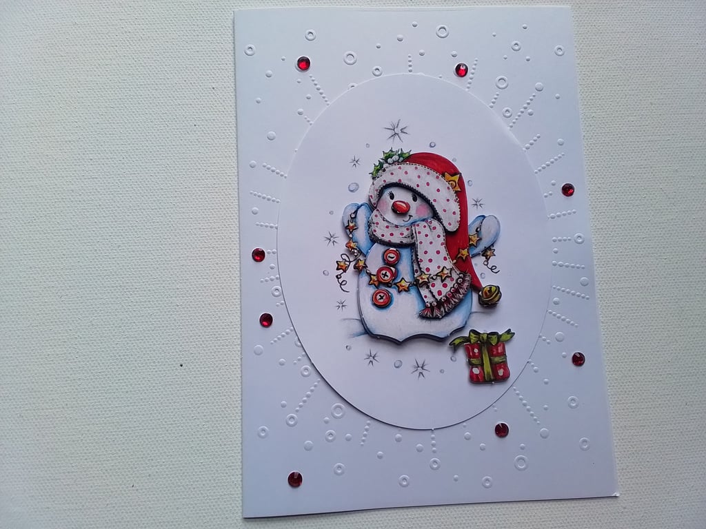 Christmas card. Decoupage Christmas card. Ref 224