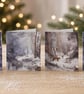 Woodland Animals Christmas Cards, Pack of 4 Snowy Scenes with Envelopes