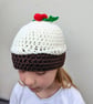Crochet Christmas Pudding Hat: Novelty Winter Hat - Image 5