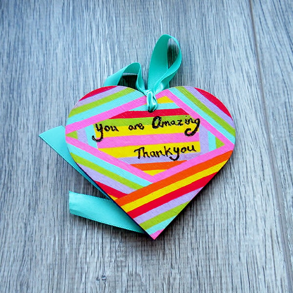 Heart, thankyou gift, hanging decoration