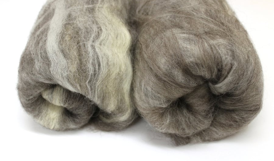 Natural Variety Breeds of Wool Carded Batt 200g 3.5 ounce