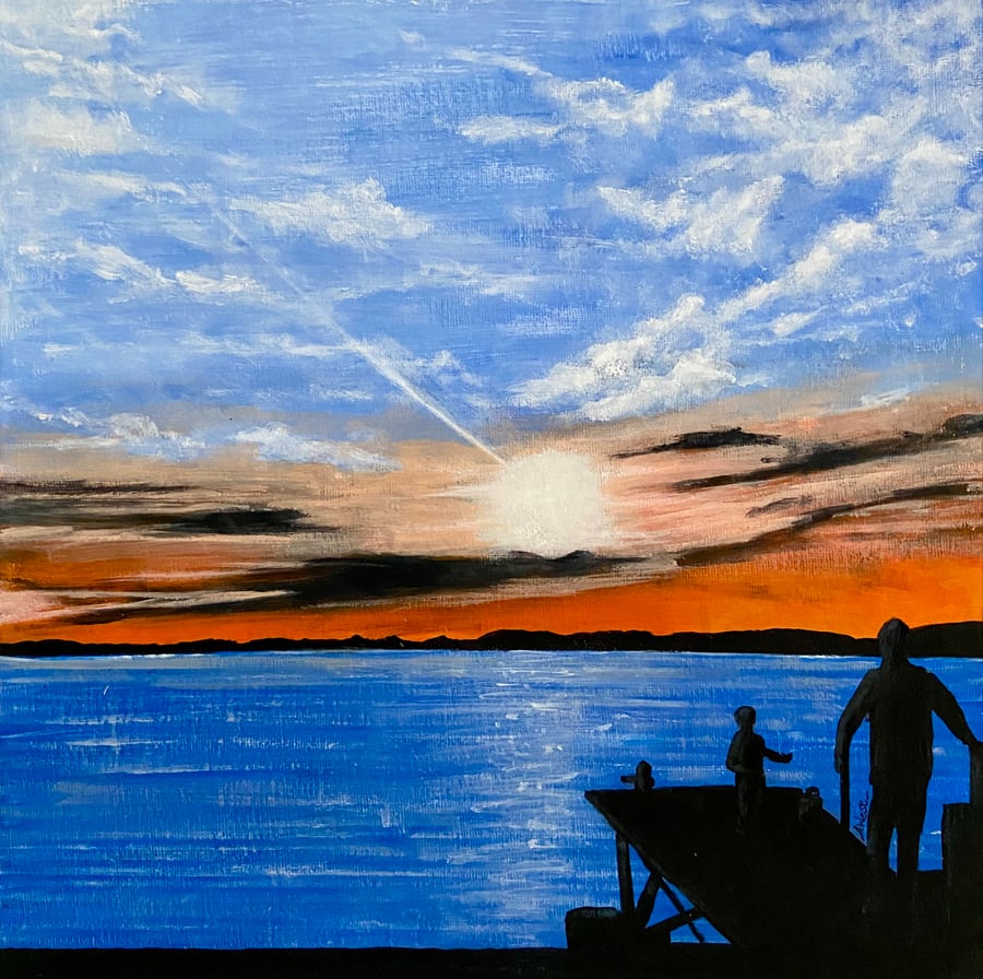 Largs Sunset Painting