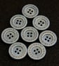Vintage Buttons: Blue Ridged ‘Five Star Jeans’ 8x18mm - Image 2