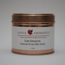Maple Aromatics Rose Geranium Soy Wax Rose Gold 150g Candle Tin