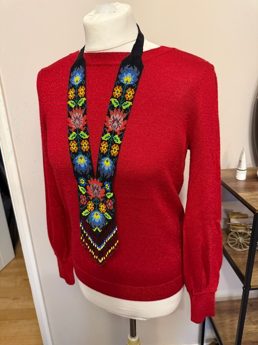 This necklace, known as gerdan in Ukrainian culture.