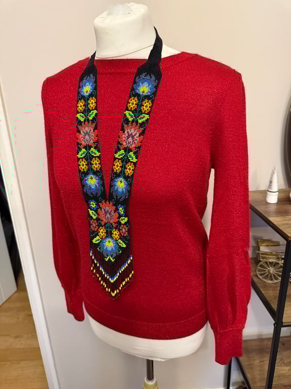 This necklace, known as gerdan in Ukrainian culture.