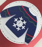 Small pillow Christmas gift box - snowflake jumper - Image 3