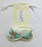 White Butterfly Duchess Satin lavender infused eye mask
