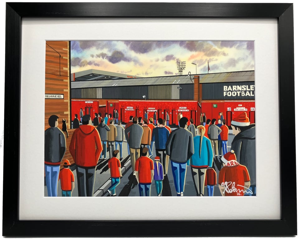 Barnsley. Framed & Unframed Fine Art Print. Football Club FC Oakwell Gift