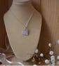 Recycled Silver Heart  Pendant With Leaf Pattern - Image 5