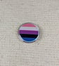 Gender Fluid Flag Pin - Pride themed Badge - Large Resin Topped Pin Badge