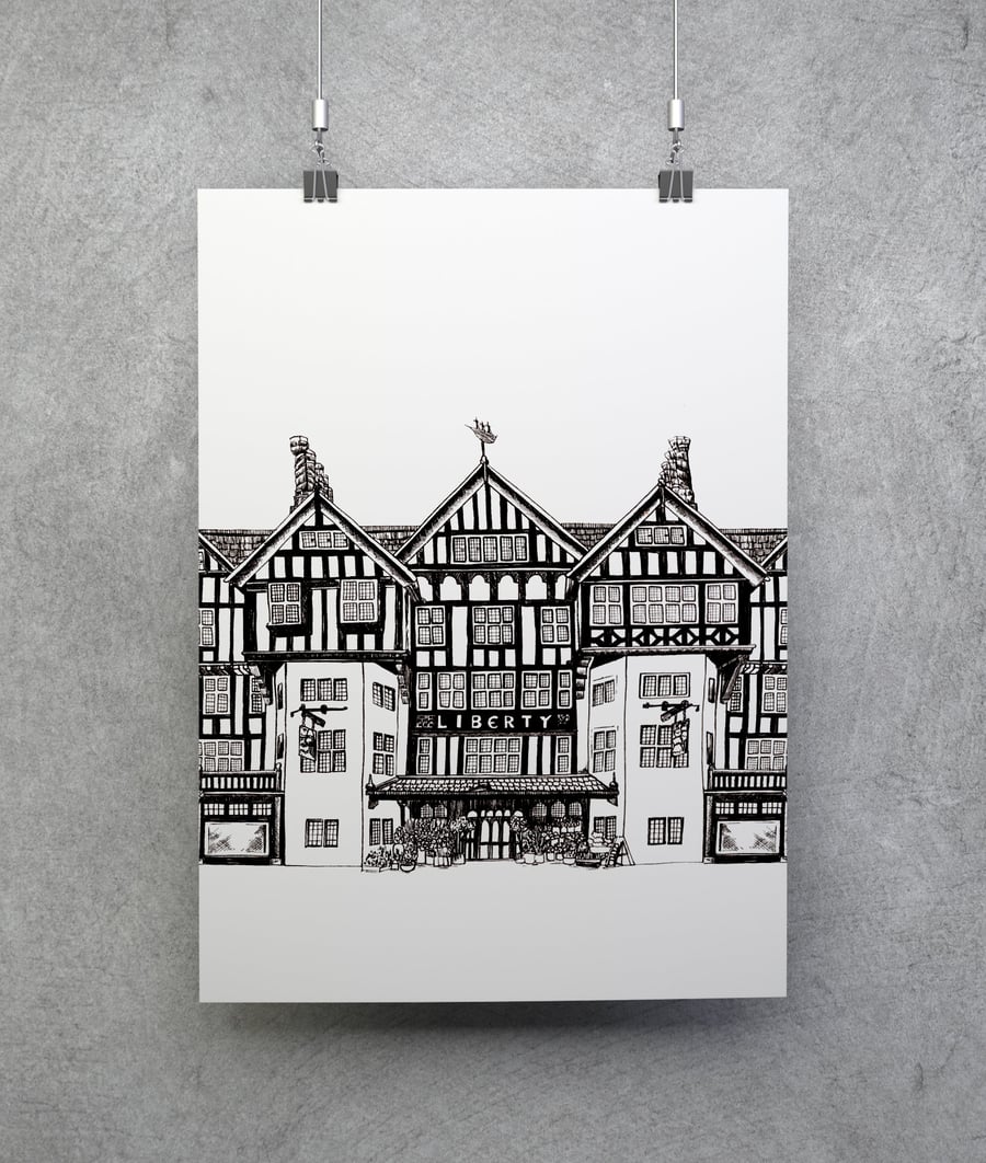 Liberty of London A3A4A5 Giclee Fine Art Print- UK Free Shipping