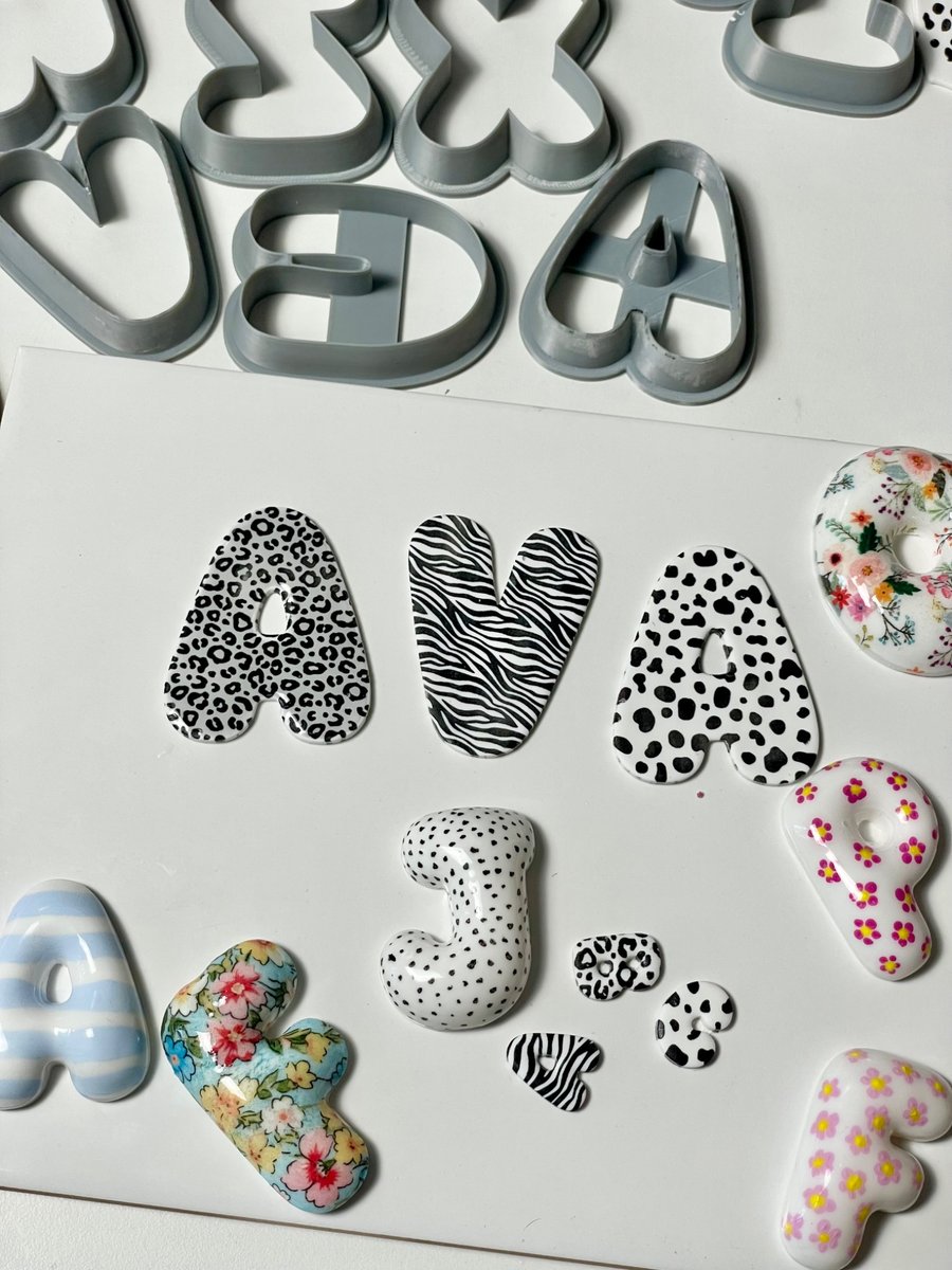 Bubble alphabet cutters 6cm 