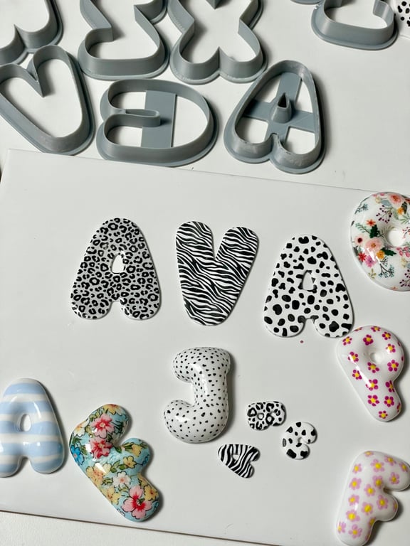 Bubble alphabet cutters 6cm 