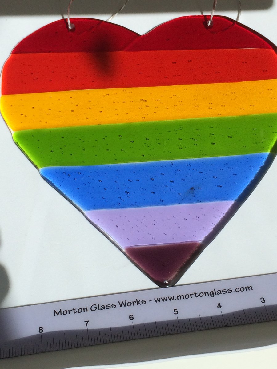 Large Fused Glass Heart