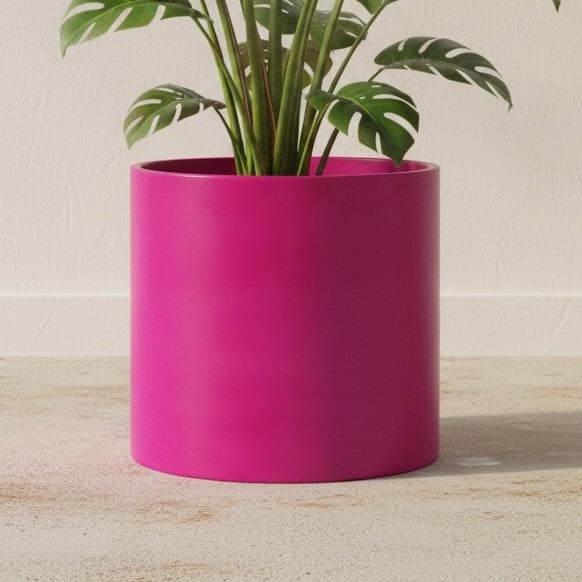 Extra Large 23 cm Fuchsia Pink Statement Plant Pot Indoor Planter