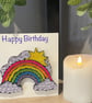 Stunning Handmade Quilled rainbow Card