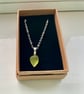 Yellow Sea Glass Necklace 