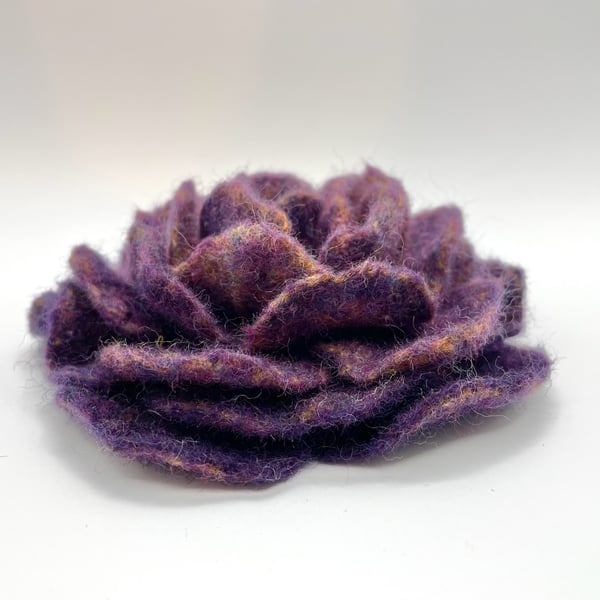 Felt Flower Brooch Handmade 