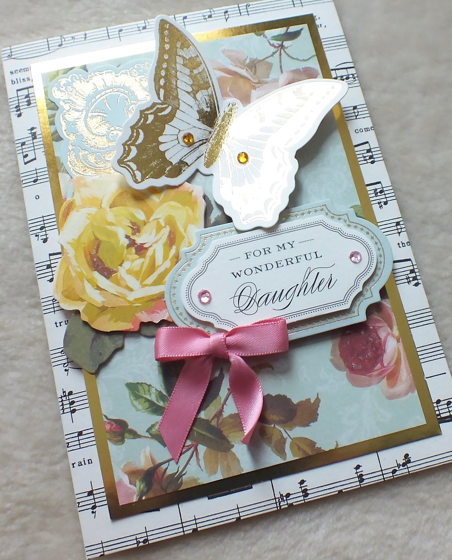 Luxury Handmade Daughter Birthday Card