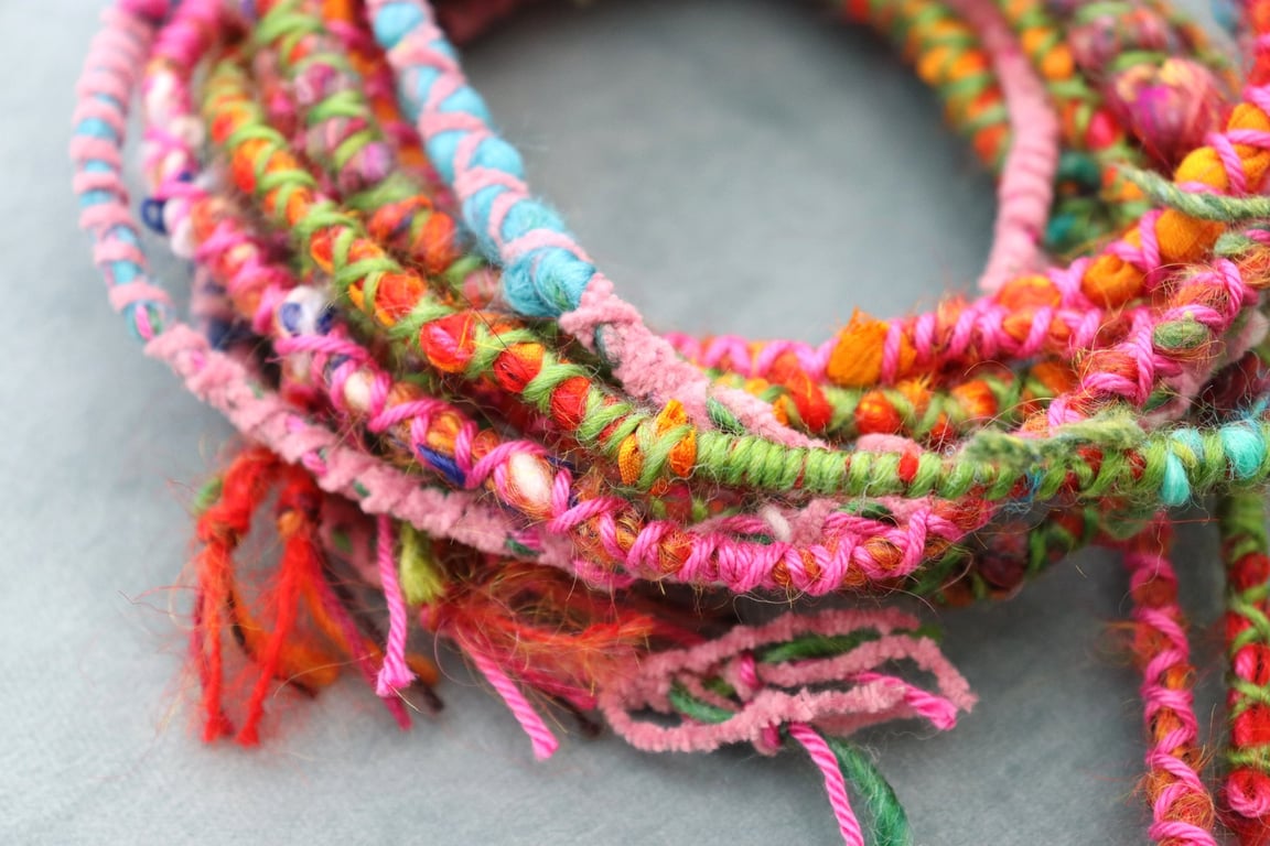 Arty Dreads for Long Hair (mainly pinks, greens & turquoise)