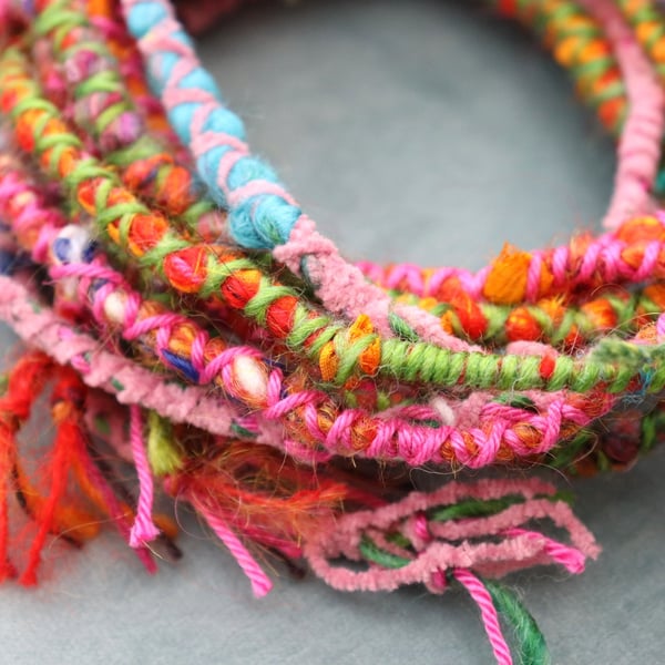 Arty Dreads for Long Hair (mainly pinks, greens & turquoise)