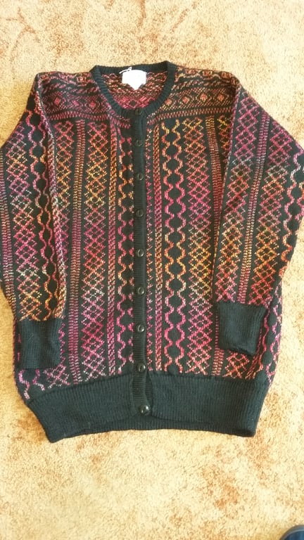 Black Fairisle Cardigan