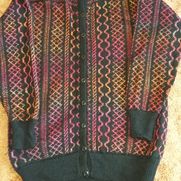 Black Fairisle Cardigan