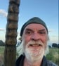 Green walking staff