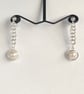 Freshwater Cultured Pearl Chainmaille Earrings “Last One Available” - Image 1