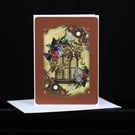 Butterflies Steam Punk greeting card