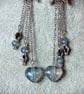 Glass Heart & Beaded Earrings  - Image 2