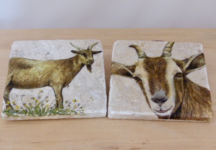 Marble 'Goat' Coasters