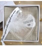 Husband Memorial Feather Bauble, In Memory of Husband, Heart Glass Christmas Orn - Image 9