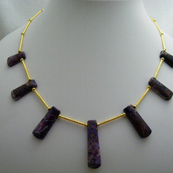 Purple Jasper Gemstone Necklace