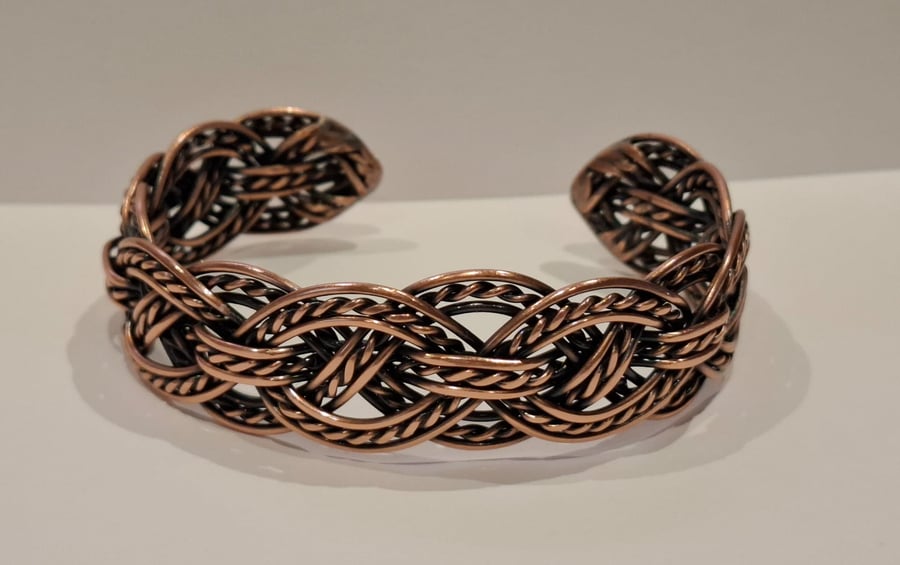 Heavy bold copper bracelet