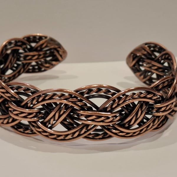Heavy bold copper bracelet