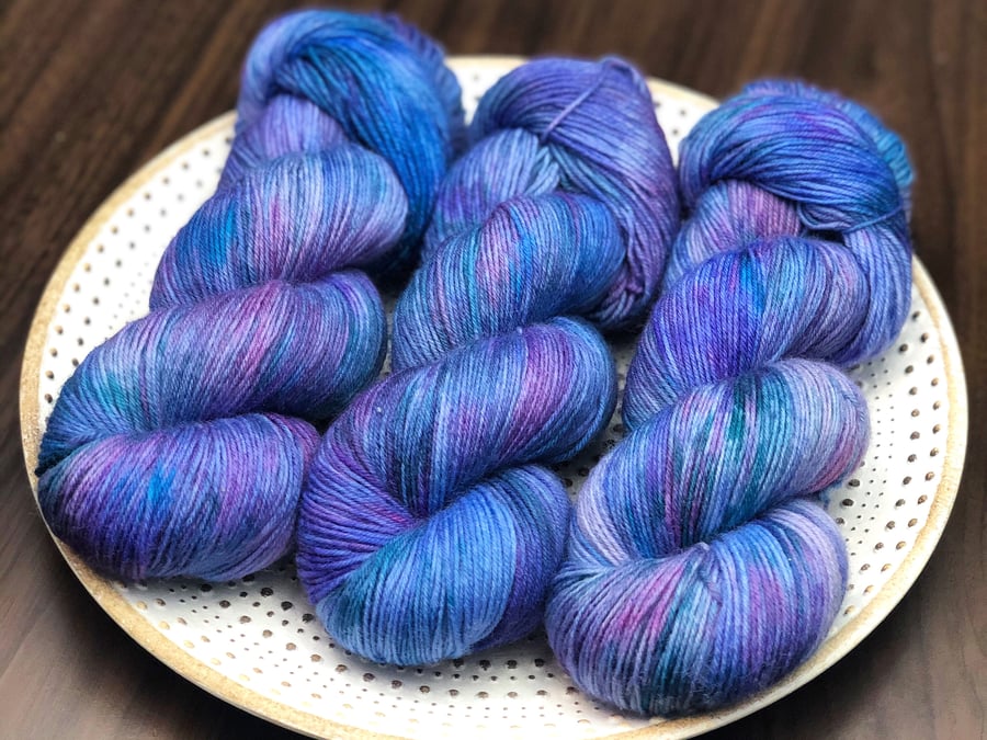 Hand Dyed Yarn: 4ply Merino Nylon - OOAK 