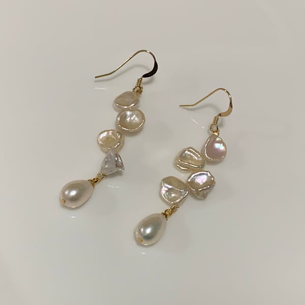 Enchanting Elegance: Baroque Pearl Earrings Hooks