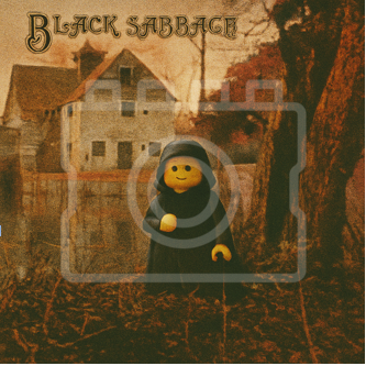 LEGO-Inspired Black Sabbath Debut Album – 5x5" Print Mounted for 9x9" Frame