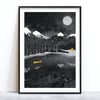 Night Paddle Illustrated Art Print