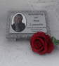 Grey Granite cemetery grave marker grave plaque memorial grave marker