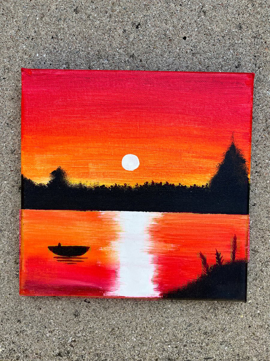 Canvas Sunset Painting