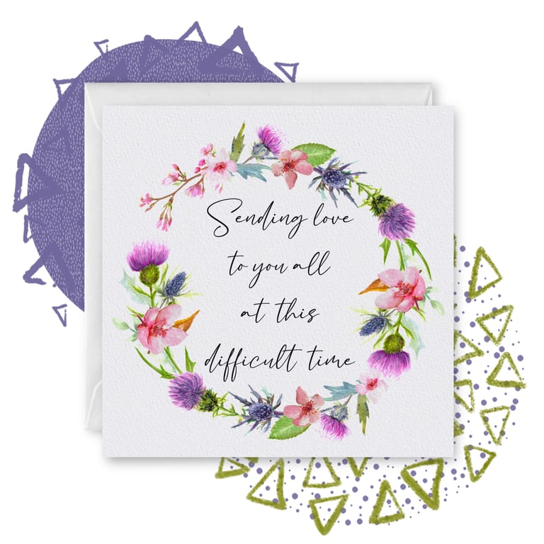 Thistle Wreath Sympathy Card
