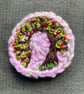 Bonsai tree crochet brooch pin badge 