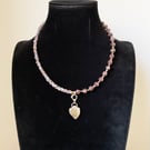 Handcrafted Natural Agate Pendant Beads Necklace