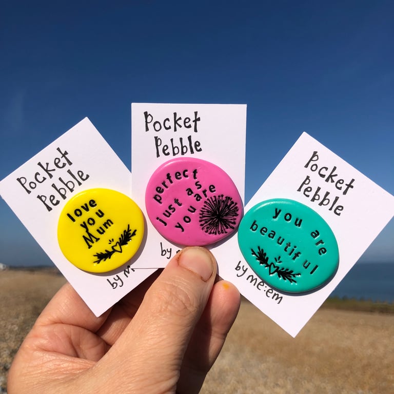 Gift for Mum, Pocket Pebble Set