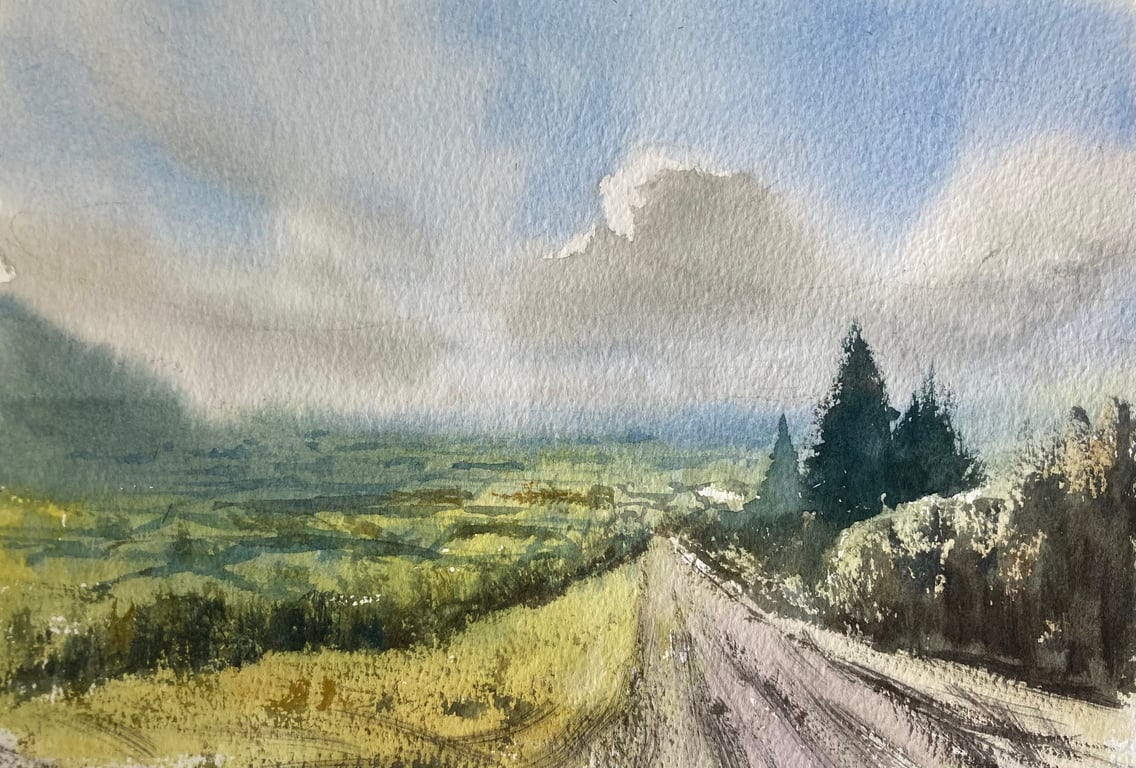 Ingleby incline (Original Watercolour) watercolour, watercolor