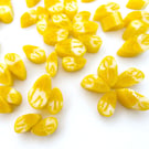 50g Yellow streaky petal murrini made with Bullseye 90coe glass